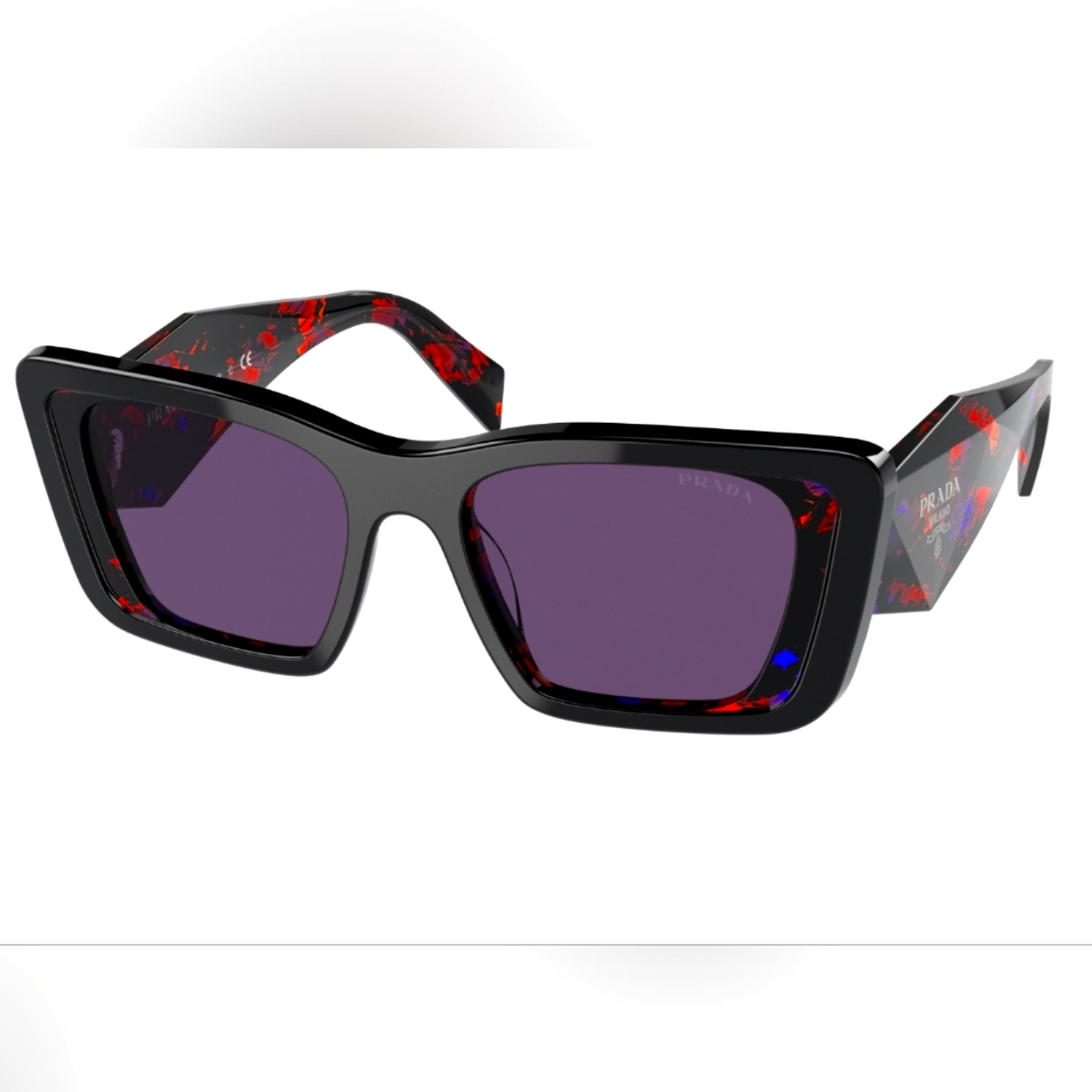 New Auth Prada Pr 08ys Violet Havana Sunglasses